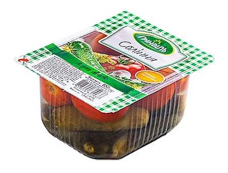 850g Grinvil Assorti Tomaten und Gurken mariniert // Грінвіль Асорти Помидоры и Огурцы маринованные