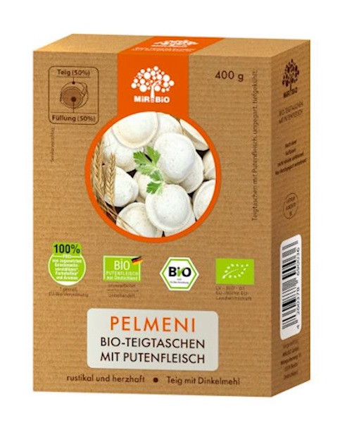 400g MirBio BIO-Pelmeni mit Hähnchenfleisch// MirBio Био-Пельмени с мясом курицы
