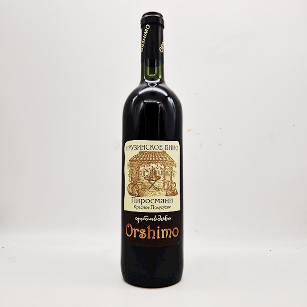 0,75 L Orshimo Wein Pirosmani rot halbtrocken alc.11,7% // Вино "Пиросмани" красное сухое