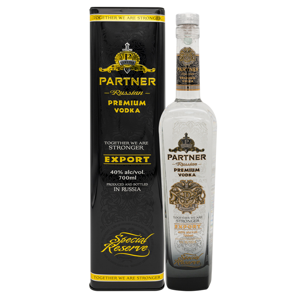 Wodka PARTNER Premium Alc.40% Vol. Geschenkverpackung 0,7l Flasche Special Reserve