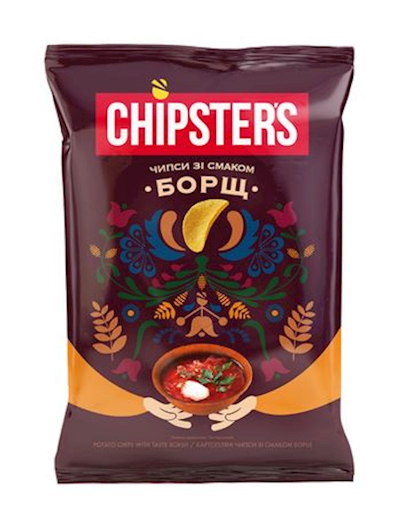 100g  Chipster´s Chips mit Borschtsch-Geschmack // Чипсы со вкусом борща 