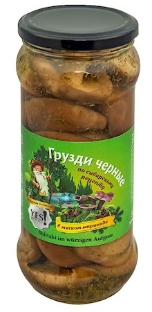 530g YES! Pilze Shiitake mild gesalzen // Грузди черные малосольные
