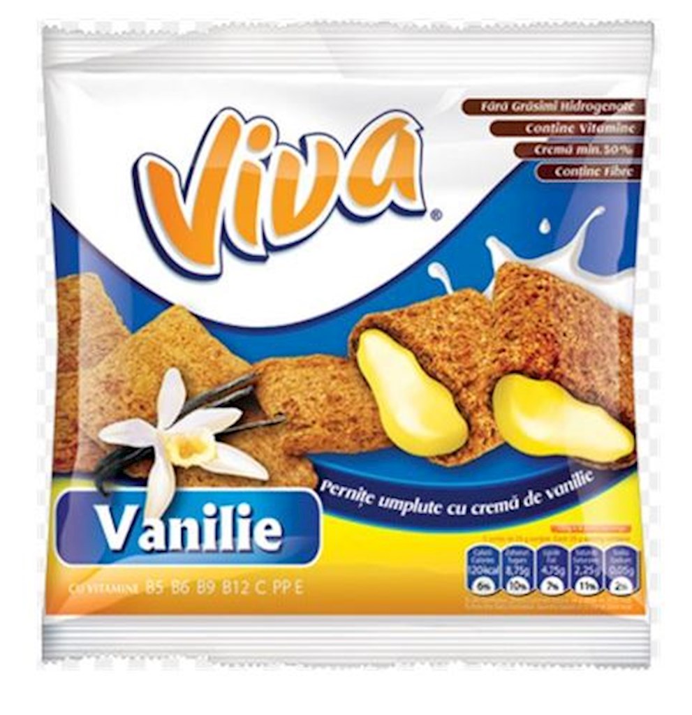 100g (RO) Viva Getreidekissen gefüllt mit Vanillecreme  // Подушки с ванильным кремом