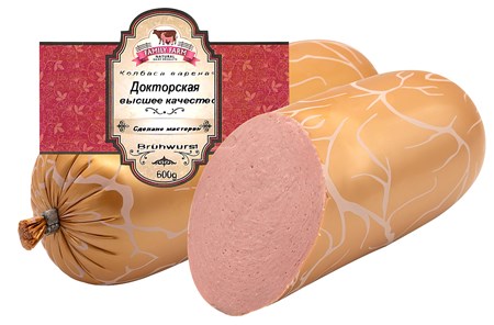 600g Family Farm Brühwurst Doktorskaja Premium КОЛБАСА ДОКТОРСКАЯ КЛАССИЧЕСКАЯ ВАРЕНАЯ