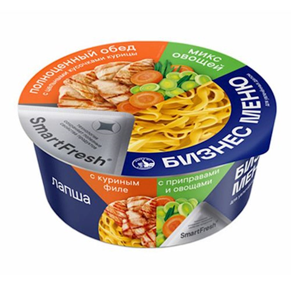 110g Big Lunch Nudeln Business Menü Hähnchen und Gemüse // Бизнес Меню" вкус куринное филе с овощами