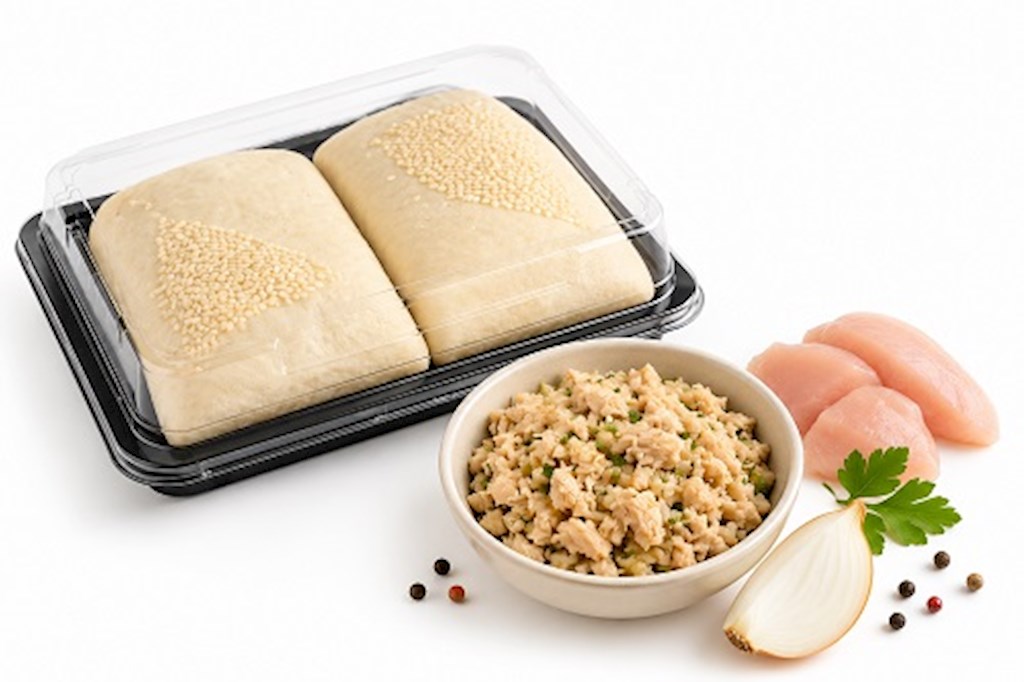 250g Wost. Basar Usbekische Samsa mit Hühnerfleischfüllung -18°C  //  Узбекская самса с курицей