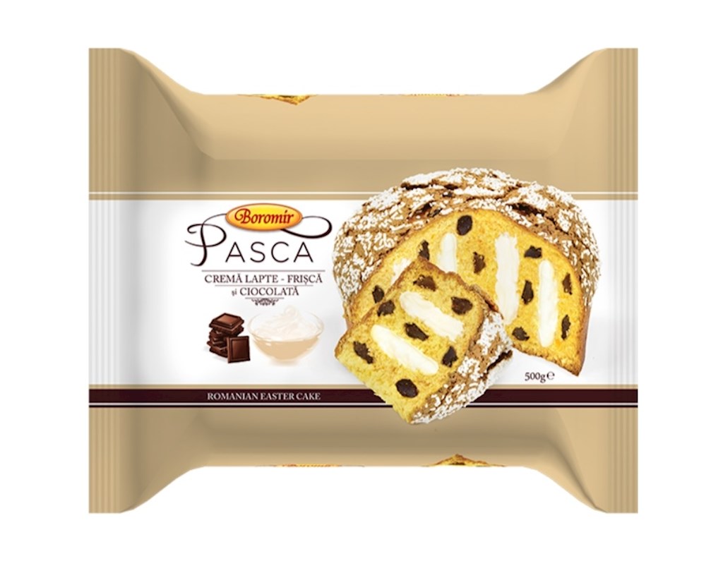 500g Boromir Ostergebäck Pascha mit Sahne und Kakao -18° // Пасхальный Кулич со взбитыми сливками и шоколадной крошкой