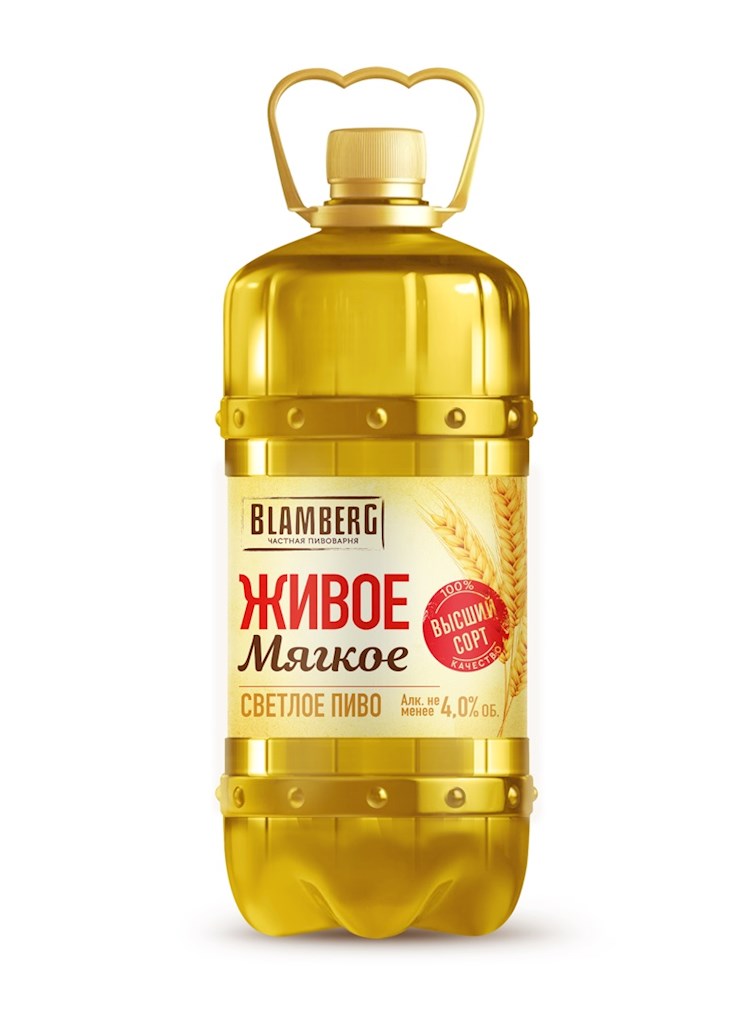 1,35l Blamberg Helles Schankbier alc.4% (11%) // Пиво живое, мягкое, светлое, алк.4,0%