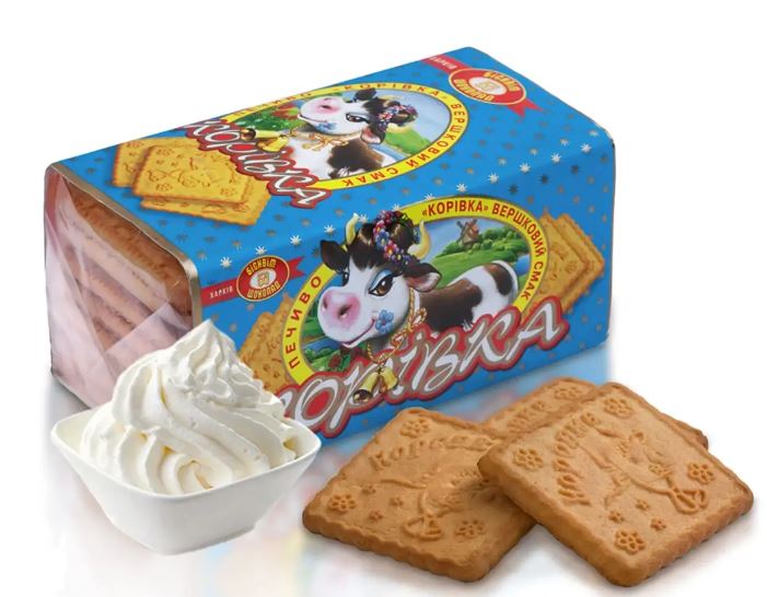 180g BS 33 Korovi Zuckerkekse mit Sahnegeschmack   // Печенье  со сливочным вкусом 