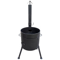 Ø 32cm Feuerofen Utschak für 8L Stahl Klapptür mit Schornstein Utchag УЧАГ ОЧАГ ПЕЧЬ