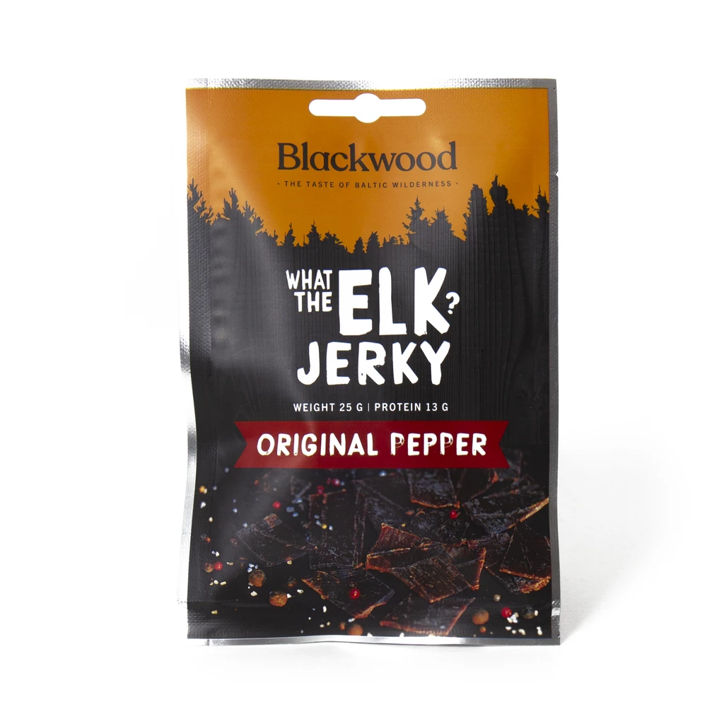 PFEFFER JERKY Elchfleisch Wildfleisch Trockenfleisch PEPPER ELK Jerky’s