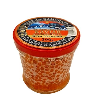 200g Hosjain Kamchatka Gorbuscha Lachskaviar -18° Ohne Konservierungsstoffe ХОЗЯИН КАМЧАТКИ