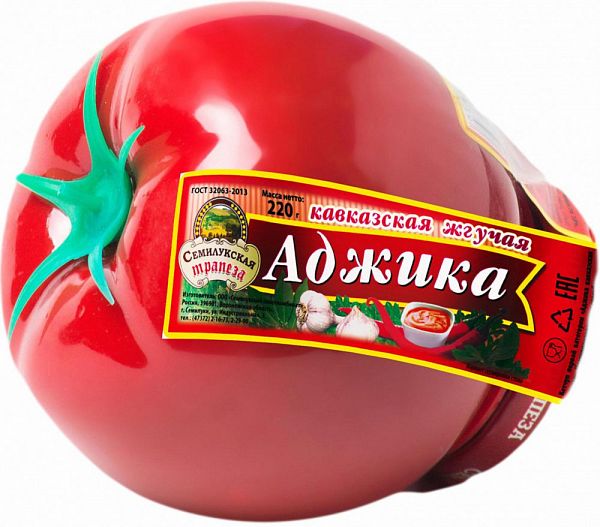 220g Semiluki Adgika Sauce kaukasische Art Mittelscharf ADJIKA АДЖИКА