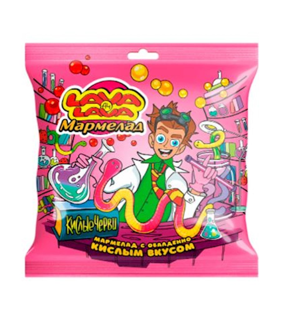 50g Lava Lava Fruchtgummi saure Schlangen   // Мармелад желейный со вкусом Мультифрукт 50г