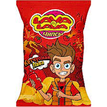 50g Lava Lava Kartoffelchips mit Ketchupgeschmack  // Lava Lava Чипсы картофельные со вкусом Кетчупа
