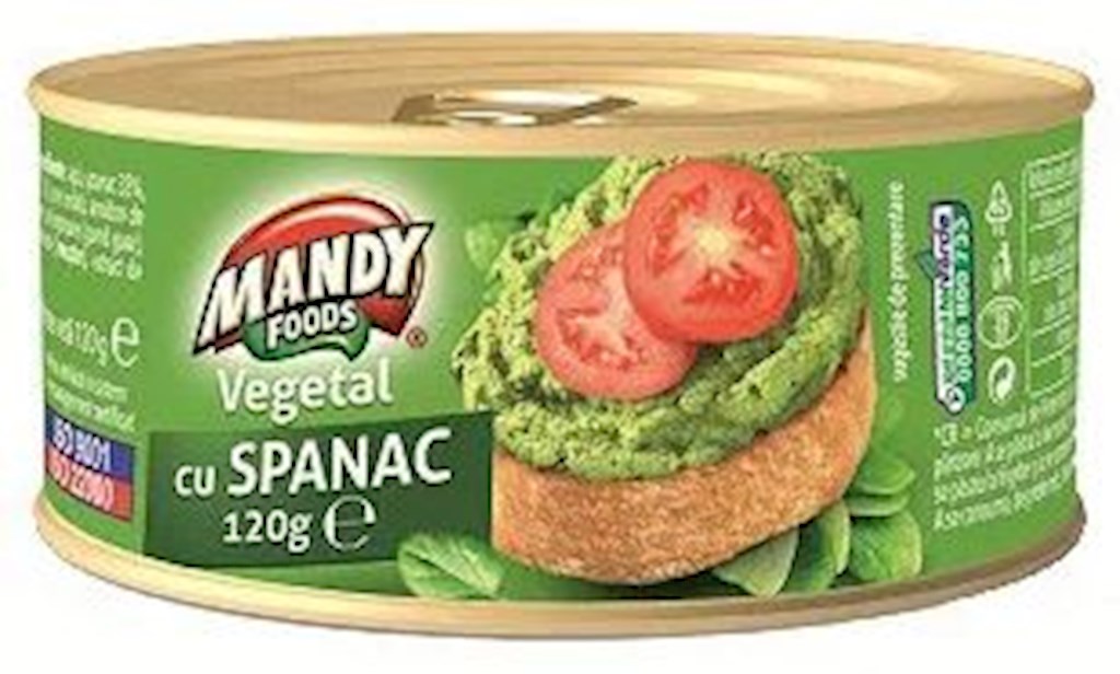 120g Mandy Foods Gemüseaufstrich m Spinat / Pate cu spanac // Овощной Паштет со-шпинатом 