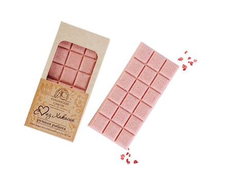 84g Abakan.Slasti Weiße Schokolade mit Himbeeren  //  Белый Шоколад с Натуральными Ягодами Малины