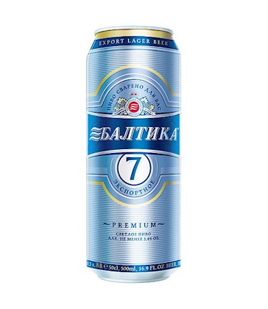 0,45l Bier 7 export alc.5,4% (SWG12,0°Plato) // Пиво Балтика Nr.7 банкa