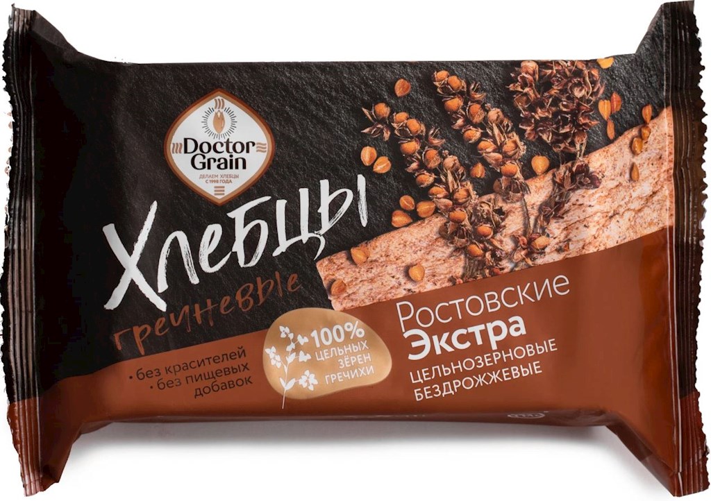 65g Dr. Grain Buchweizenknäckebrot Rostow  // Dr. Grain хлебцы гречневые Ростовские "Экстра"