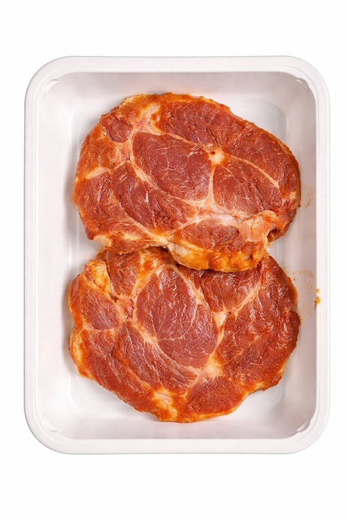 ca.650g Schweinenackensteak mariniert  Gyros  // Стейк из свиной шеи маринованный Gyros 