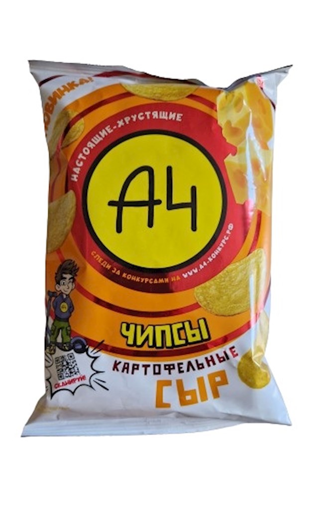 50g A4 Kartoffelchips mit Käsegeschmack // A4 Картофельные Чипсы со вкусом сыра 