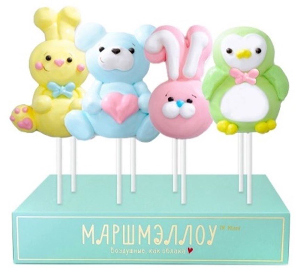 20g Milami Marshmallows Osterfiguren // Маршмэллоу на палочке "пасхальные фигурки"
