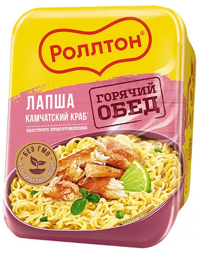 90g Rollton Nudeln mit Kamtschatka-Krabbengeschmack // Лапша с Камчатским крабом 