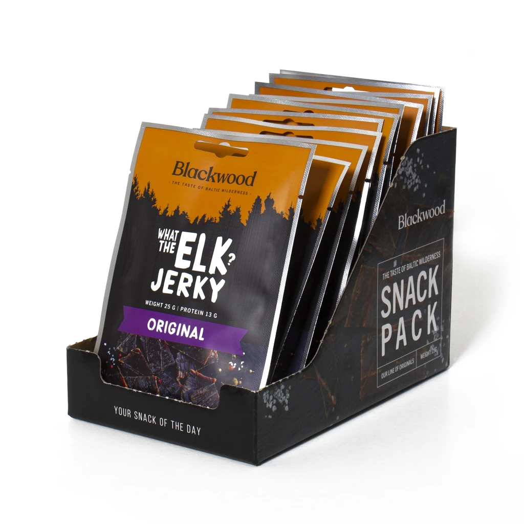 JERKY Elchfleisch 15er Packung Wildfleisch Trockenfleisch ELK Jerky’s