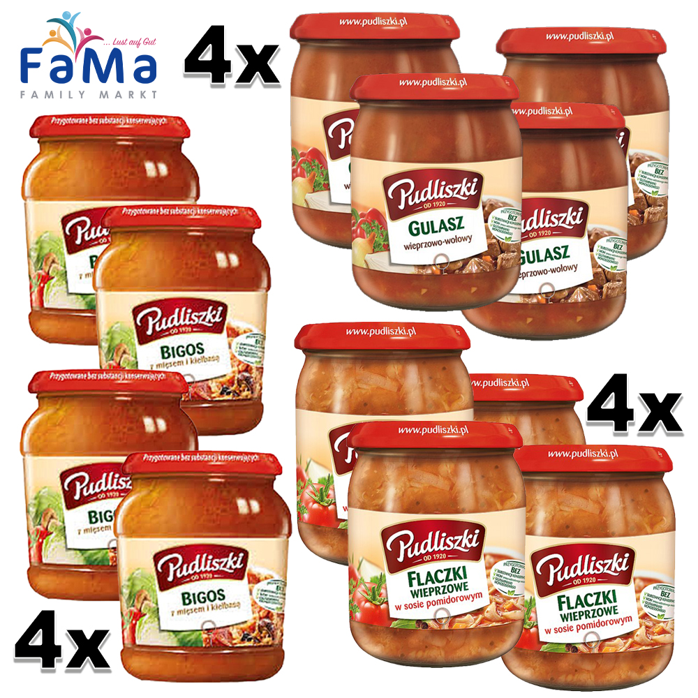 Gutes aus Polen - Fertiggerichte von Pudlizki  12 Gläser