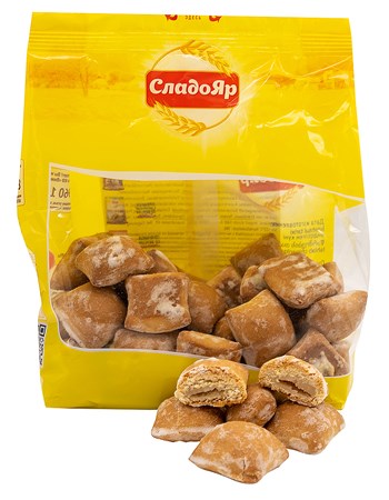 350g SladoJar Prjaniki mit Gezuck. Milcharomafüllung // Пряники с начинкой со вкусом сгущенного молока