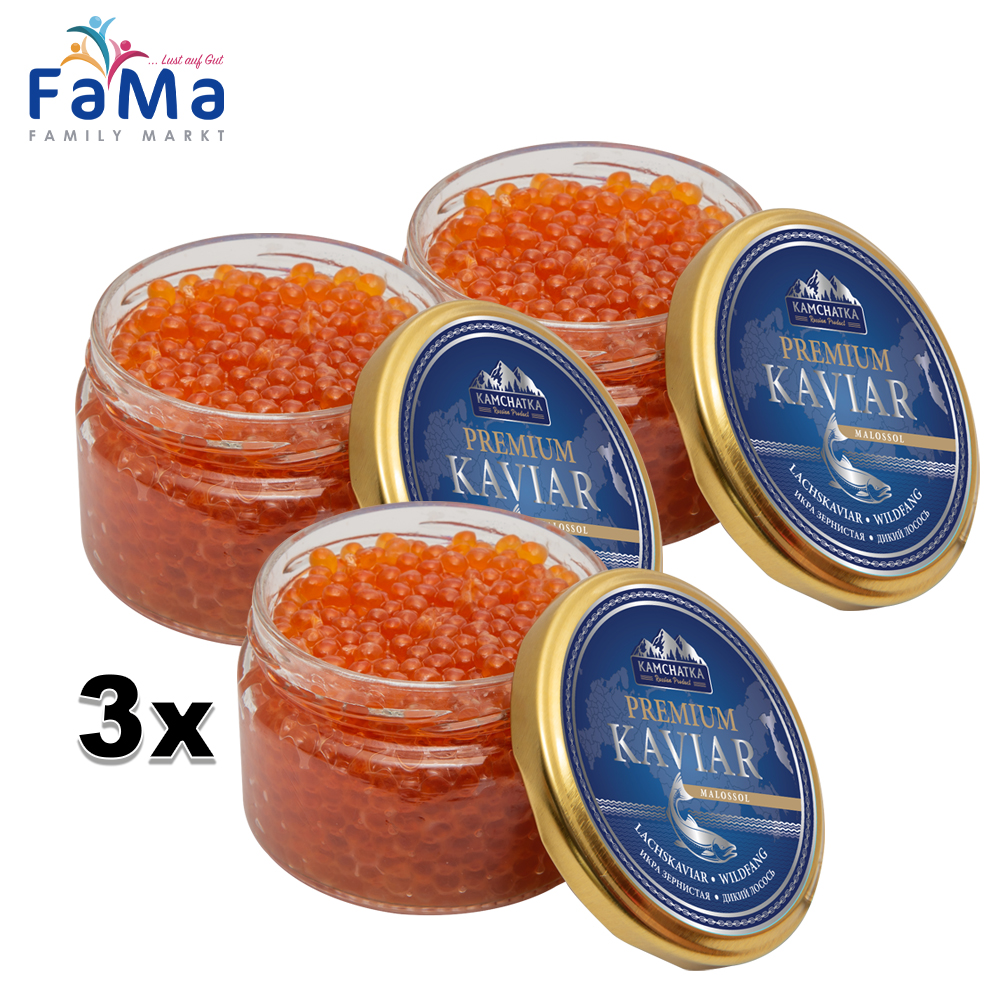 Set Nr.2 -  600g Premum Gorbuscha aus Ost-Pazifik -18°C  3*200g Glas (Kamchatka)