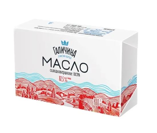 180g Galychyna Butter 82,5% Fett // Масло солодковершкове екстра 82.5% 