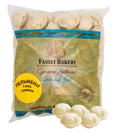 750g Pelmeni Schwein/Rind/Hähn. HM m Dill // Пельмени свинина/говядина/курица с укропом