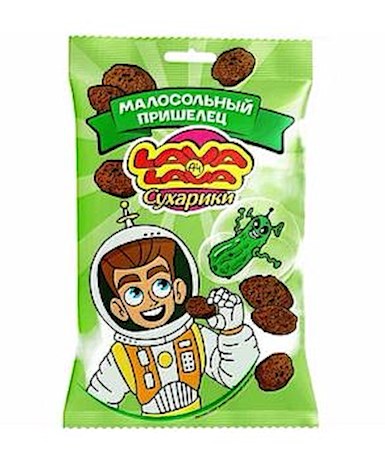 30g Lava Lava Zwieback mit Gurkengeschmack  // Сухарики ржаные со вкусом малосольных огурцов