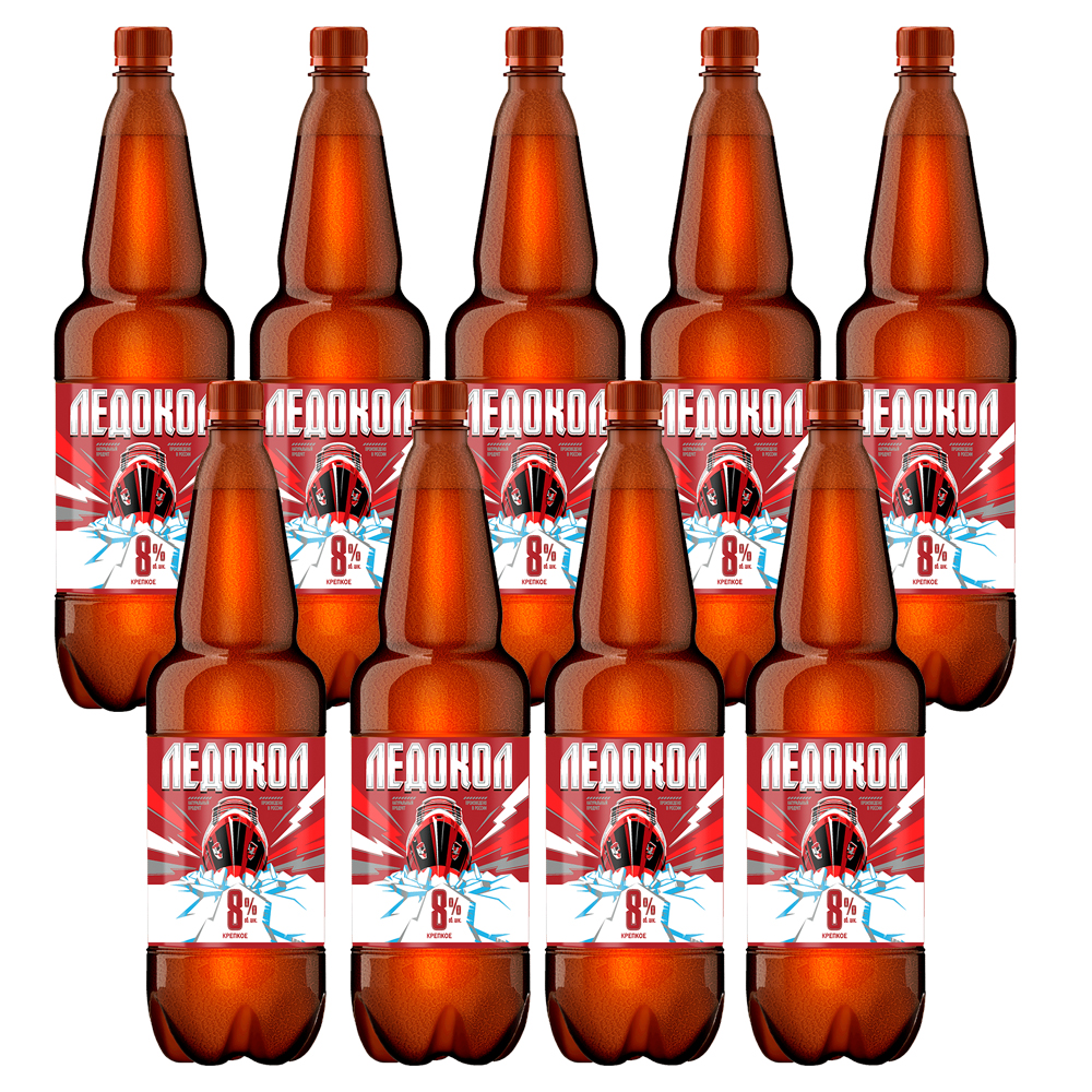 9X1,5L EISBRECHER Starkbier Alc.8,0% 1,5 L Flasche inkl. Pfand ЛЕДОКОЛ ПИВО КРЕПКОЕ STRONG