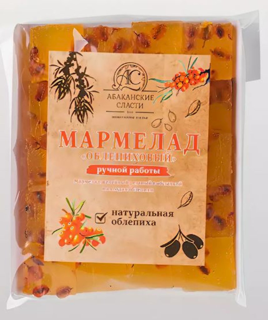 200g Abakan.Slasti Sanddorn-Marmelade  // Mармелад из облепихи 