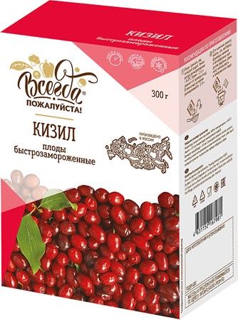 300g Immer Gerne!  Kornelkirsche tiefgefroren // Кизил быстрозамороженный