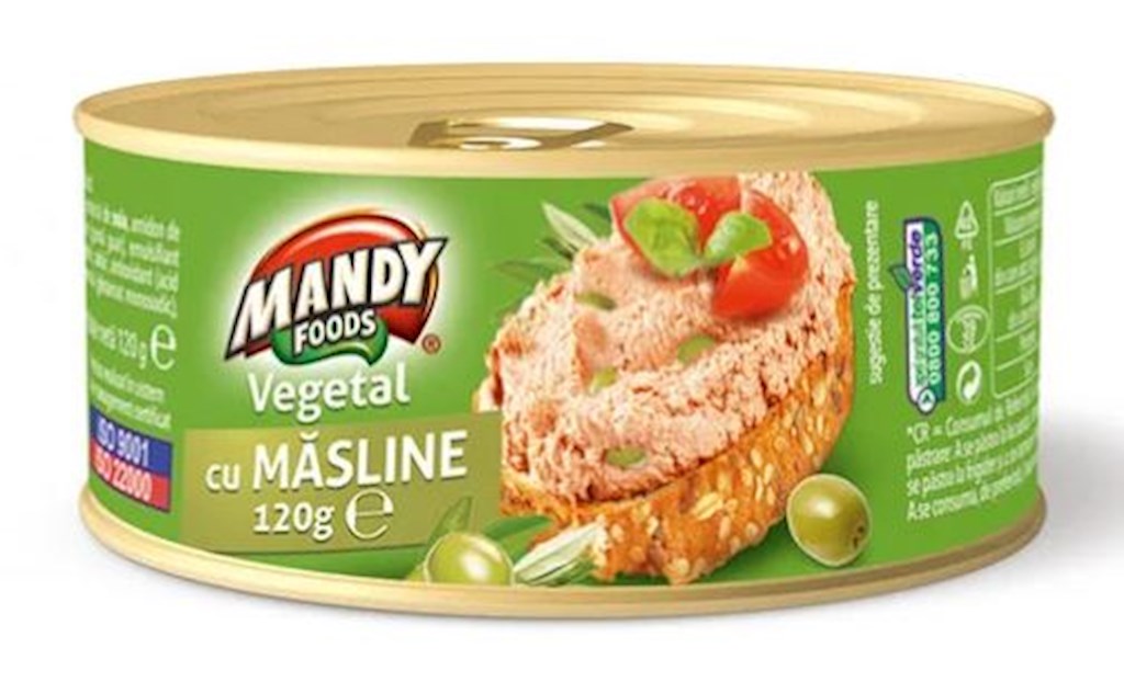 120g Mandy Foods Gemüseaufstrich m Oliven /Pate masline // Овощной Паштет с маслинами 