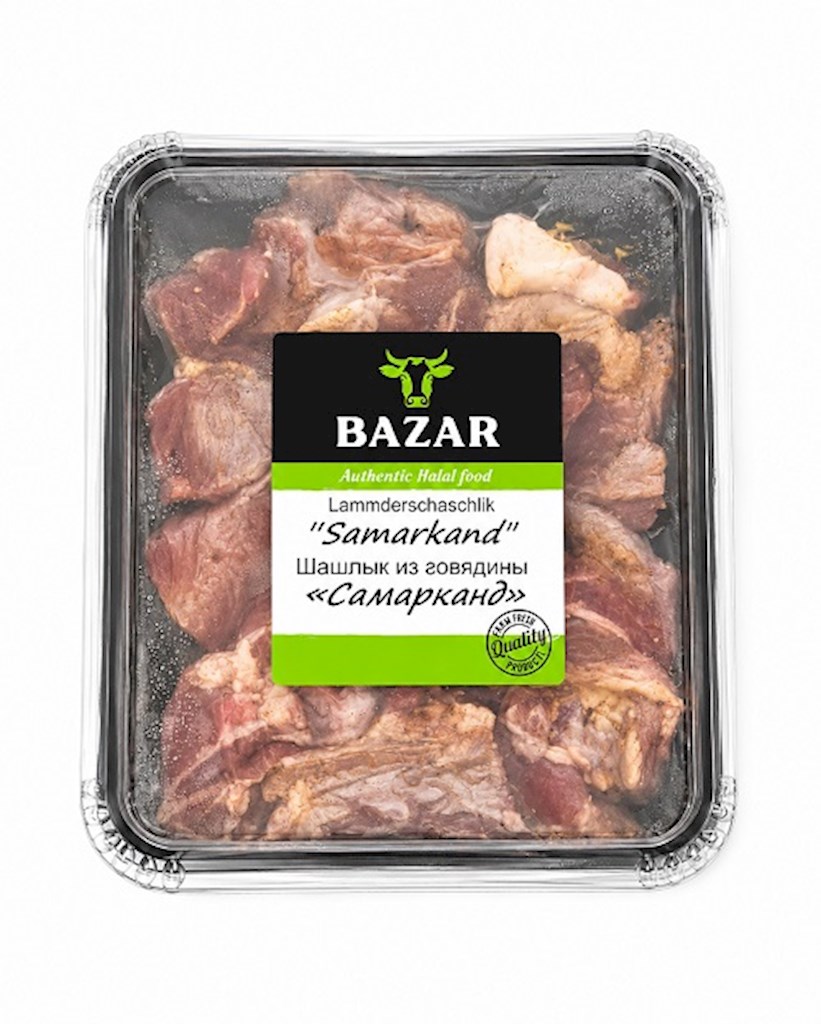 1 kg Bazar Rinderschaschlik nach usbek. Art "Samarkand" // Шашлык говяжий "Самарканд" 