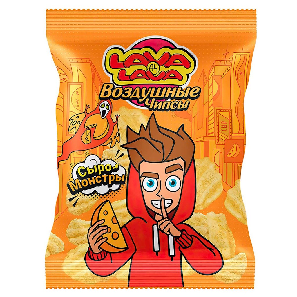 50g Lava Lava luftige Kartoffelchips mit Käsegeschmack // Воздушные Картофельные Чипсы со вкусом Сыра 