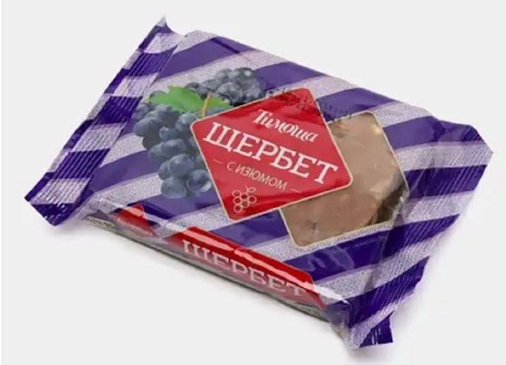 200g Timoscha Weichkaramell-Scherbet mit Rosinen // Щербет с изюмом