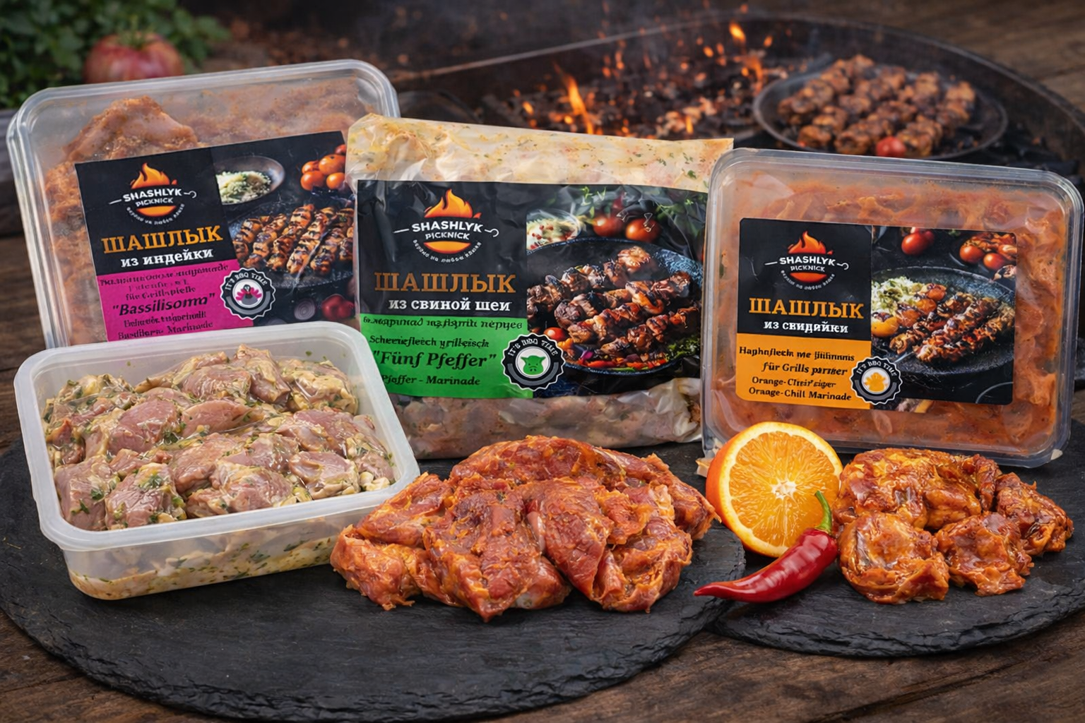 6 kg PICKNICK: Schaschlik Set - Grill  Karussell  // Шашлычный сет - Гриль «Карусель»