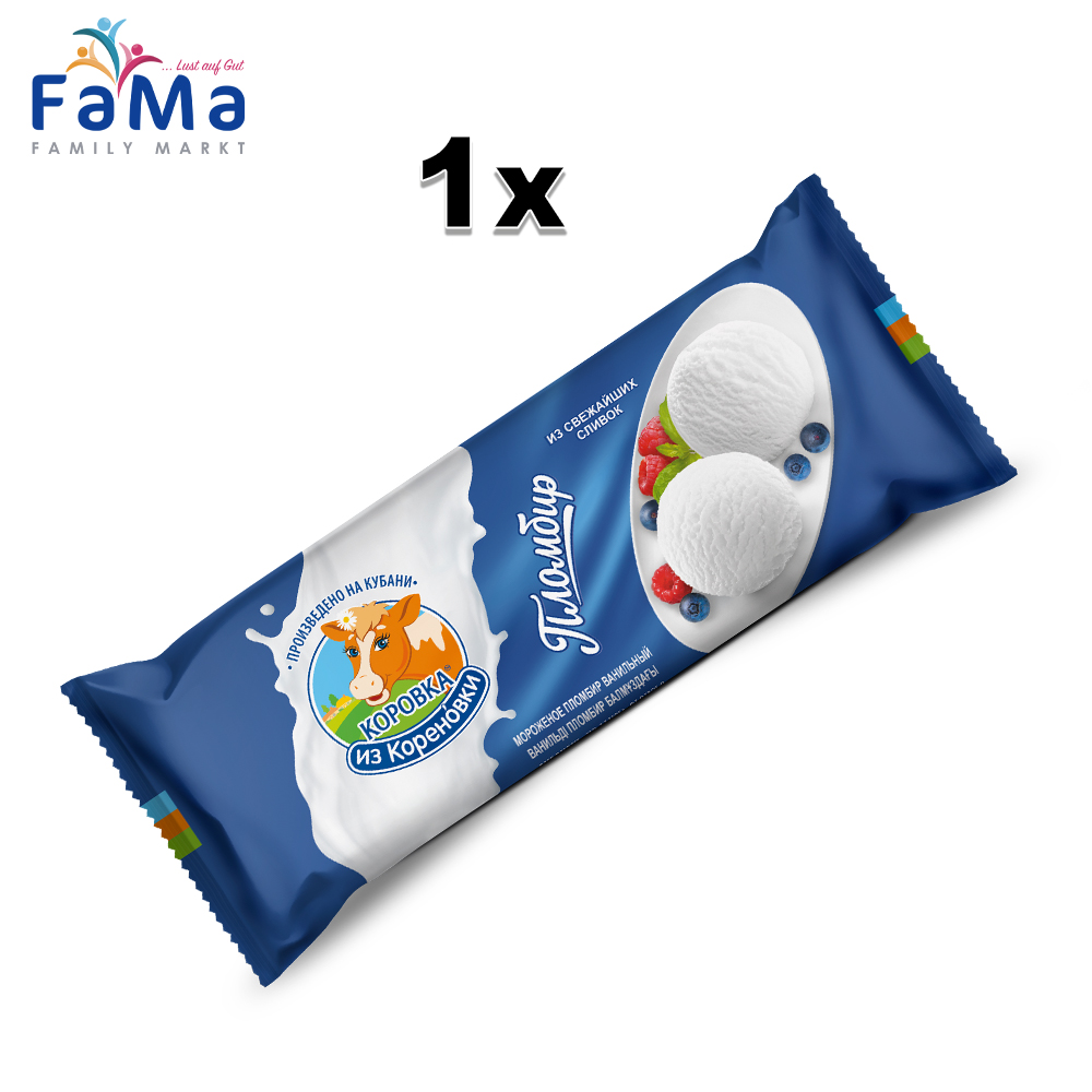 400g KiK Eis Plombir vanille // КИК Мороженое Пломбир  
