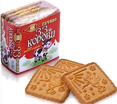 55g BS 33 Korovi Zuckerkekse mit Karamellgeschmack // Печенье со вкусом варёной сгущёнки