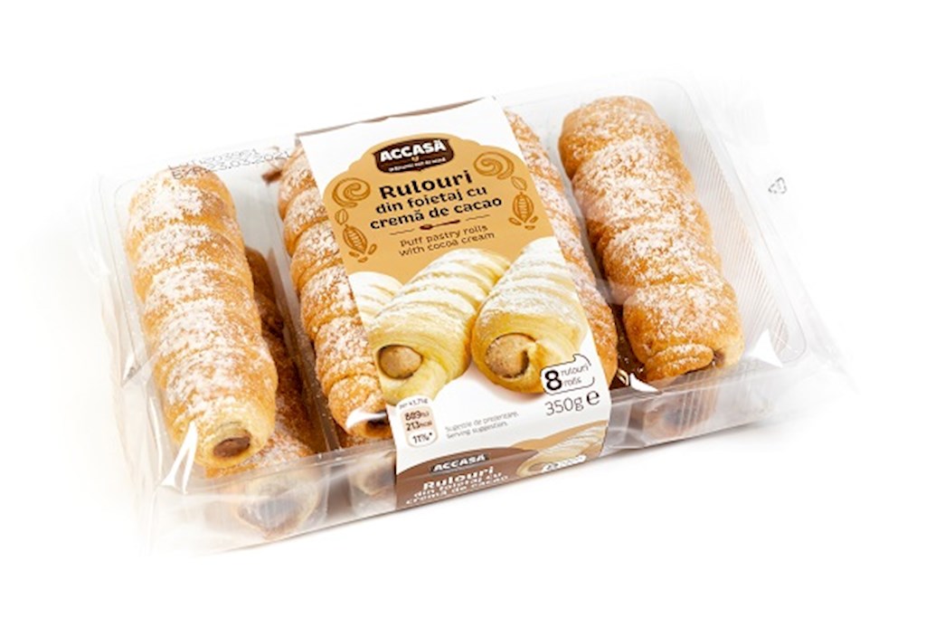 350g Accasa BT-Röllchen Kakaocreme/Rulou creme/cacao // Слоеные трубочки с кремом из какао