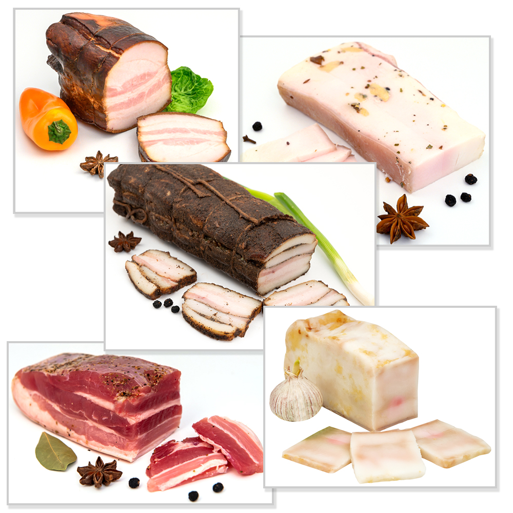 Speck-Set 4+1 GRATIS ca. 1,5kg Malosol-und Räucherspeck nach Slawische Art