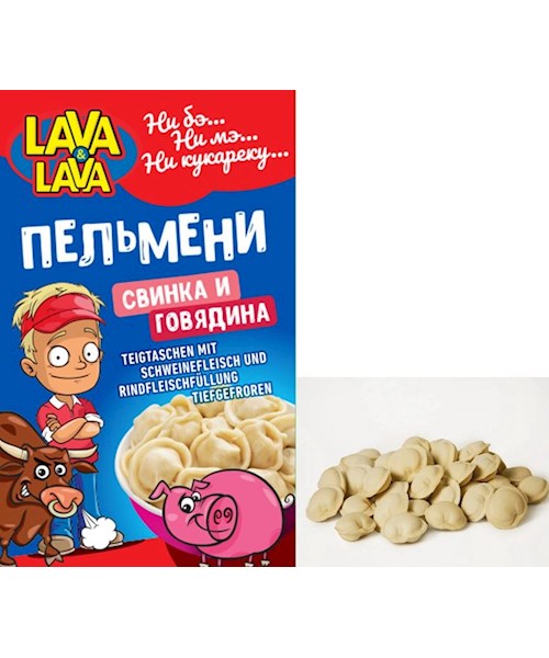 900g Lava&Lava Pelmeni Schwein - Rind // Lava&Lava Пельмени оригинал свинка/говядина