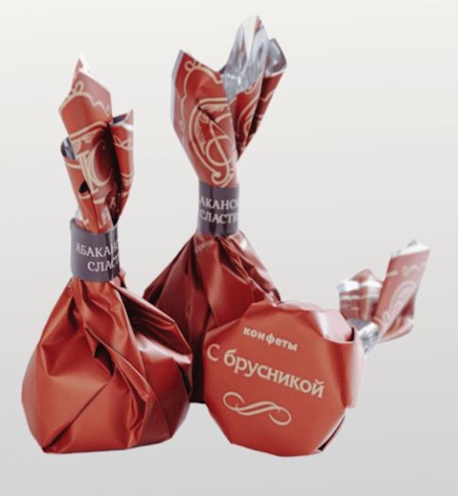 200g Abakan.Slasti Gelee- Pralinen mit "Preiselbeere" // Конфеты Мармеладная Глазированная "Брусника"