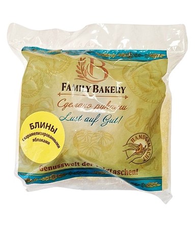 480g Family Bakery Pfannkuchen m karam. Apfel handgemacht // Блинчики с яблоком