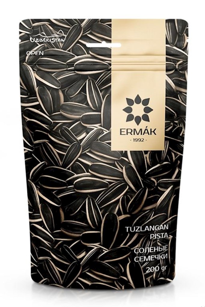 200g Ermak SBK mit Schale, geröstet und gesalzen  // Ядро семечки жаренное, с Солью
